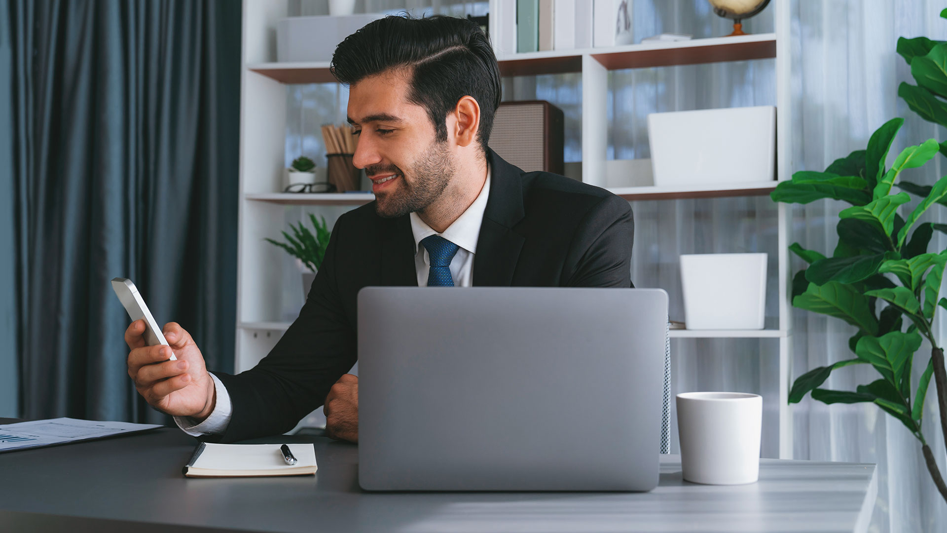 person looking at a phone